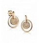 LOHOME Titanium Champagne Zircon Earrings