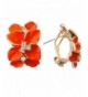 Navachi Plated Crystal Orange Earrings