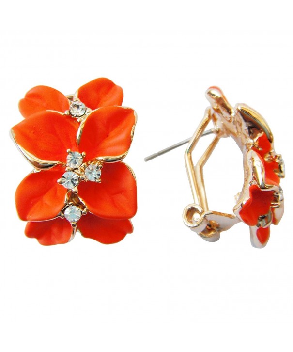 Navachi Plated Crystal Orange Earrings