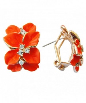 Navachi Plated Crystal Orange Earrings