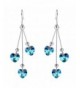 EleQueen Silver tone Earrings Swarovski Crystals