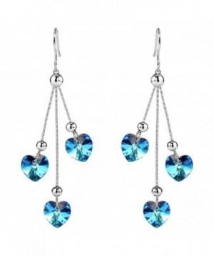 EleQueen Silver tone Earrings Swarovski Crystals