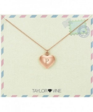 Initial Necklace Engraved Taylor Vine