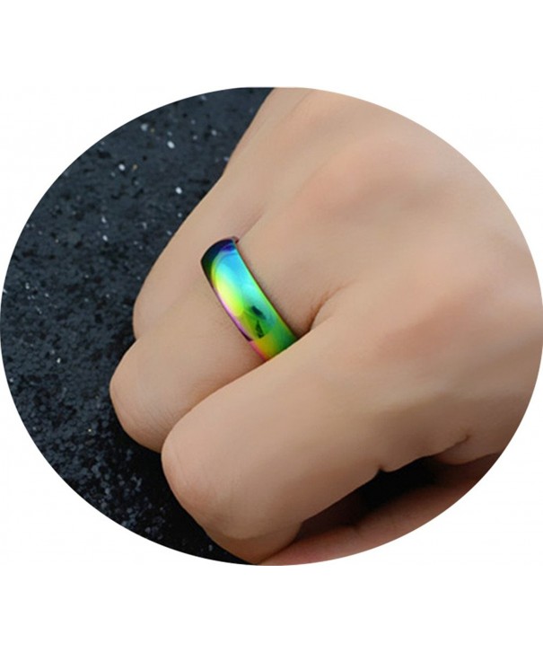 Rainbow Wedding Titanium Stainless Colorful