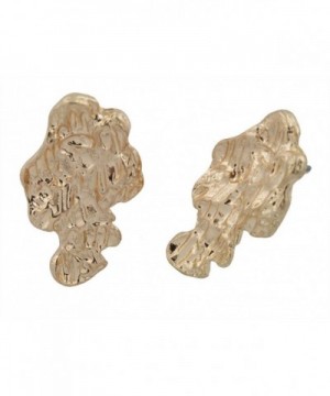 Goldtone Tone Nugget Stud Earrings