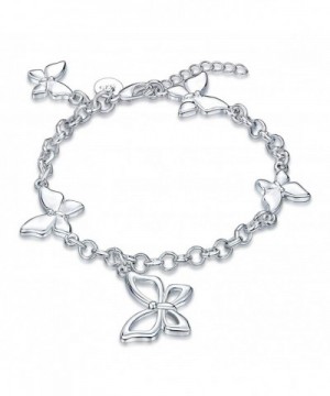 Valentines Filigree Butterfly Lobster Bracelet