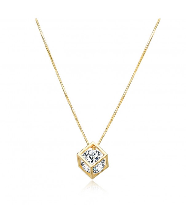 Diamond Pendant Necklace Crystal Zirconia