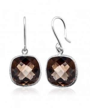 Sterling Silver Cuchion Checkerboard Earrings