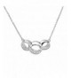 Sterling Zirconia Decorative Pendant Necklace