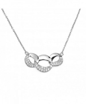 Sterling Zirconia Decorative Pendant Necklace