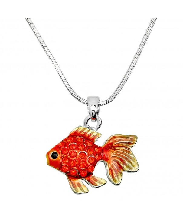 DianaL Boutique Enameled Goldfish Necklace