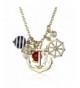 Lux Accessories Goldtone Nautical Necklace