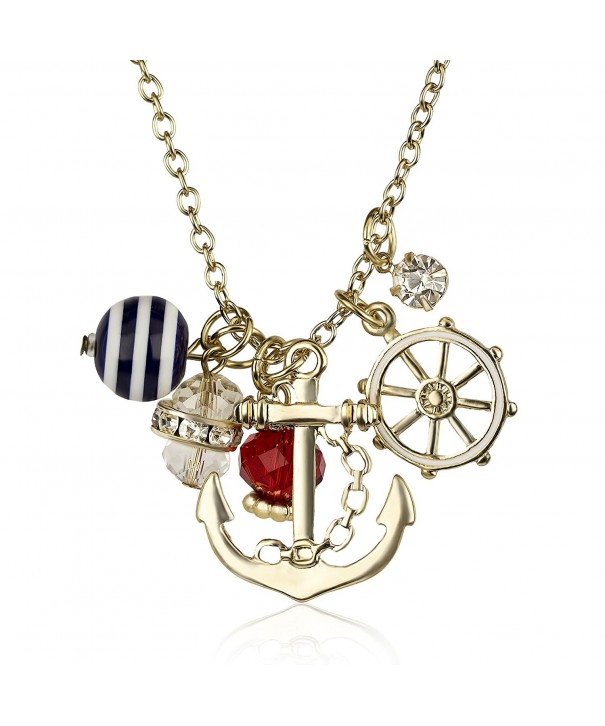 Lux Accessories Goldtone Nautical Necklace