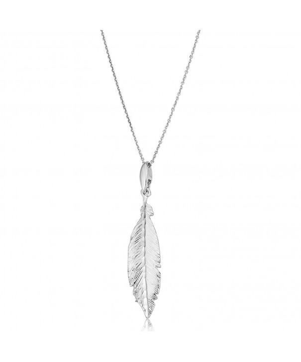 Sterling Stylish Feather Adjustable Necklace