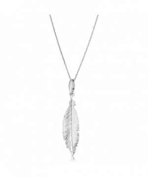 Sterling Stylish Feather Adjustable Necklace