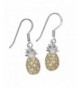 Sterling Silver Accents Pineapple Earrings