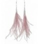 BEAUTIFUL OSTRICH FEATHER EARRINGS D274