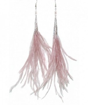 BEAUTIFUL OSTRICH FEATHER EARRINGS D274