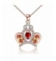 Mealove Princess Crystal Pendant Necklace