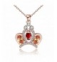 Mealove Princess Crystal Pendant Necklace