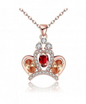 Mealove Princess Crystal Pendant Necklace