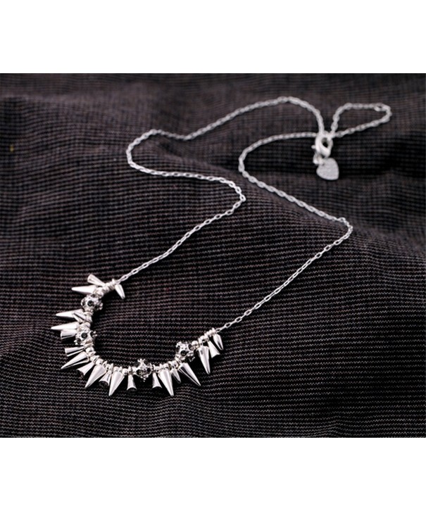 Dot & Line renegade spike cluster crystal ball necklace - Silver ...