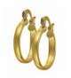 Plain Hoop Yellow Plated Earring