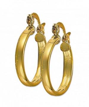 Plain Hoop Yellow Plated Earring