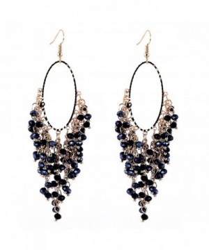 KAYMEN Drooping Crystals Statement Earrings