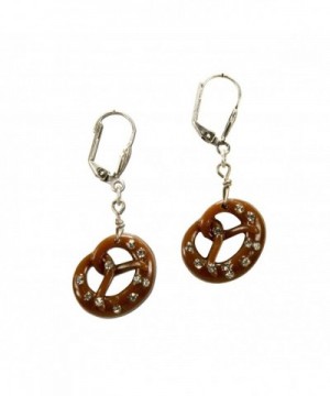 Bavarian Earrings Pretzel brown Traditional