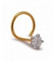 2 0mm Round Cut Diamond Yellow Gold Nose