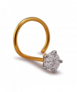 2 0mm Round Cut Diamond Yellow Gold Nose