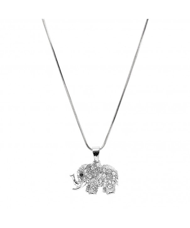 chelseachicNYC Crystal Raised Elephant Necklace