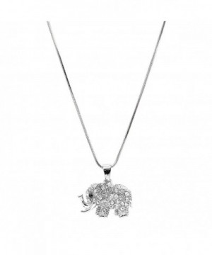 chelseachicNYC Crystal Raised Elephant Necklace