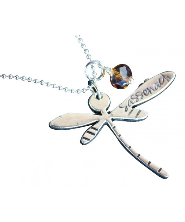 Dragonfly Sassenach Necklace Pewter Plated Stainless