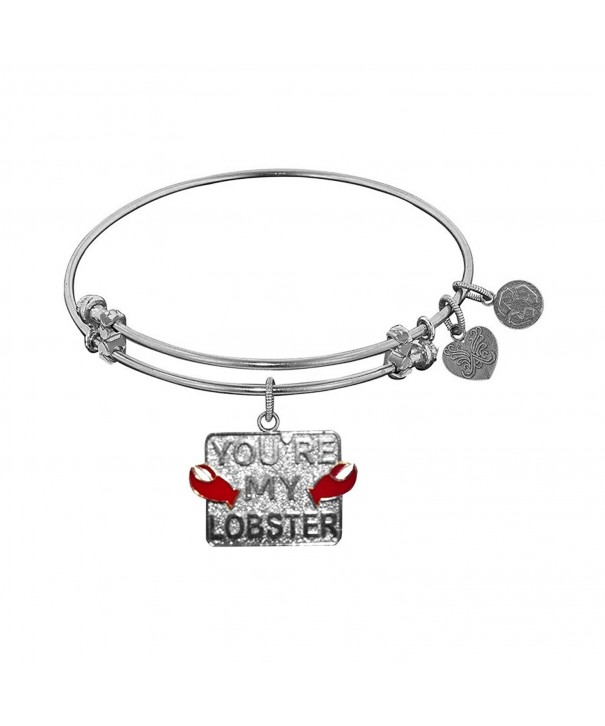 Angelica Rhodium Friends Lobster Bracelet