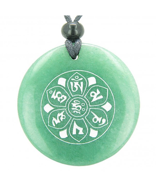 Mantra Amulet Quartz Pendant Necklace