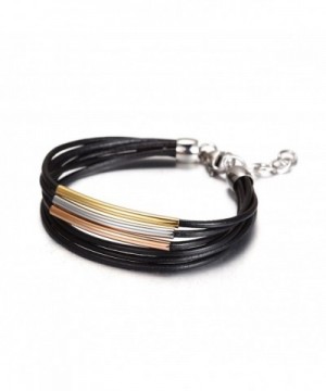 Wistic Stainless Multilayer Leather Bracelet