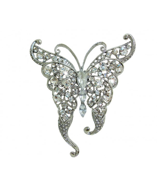 TTjewelry Vintage Butterfly Rhinestone Crystal
