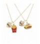 Lux Accessories Goldtone Burgers Necklace