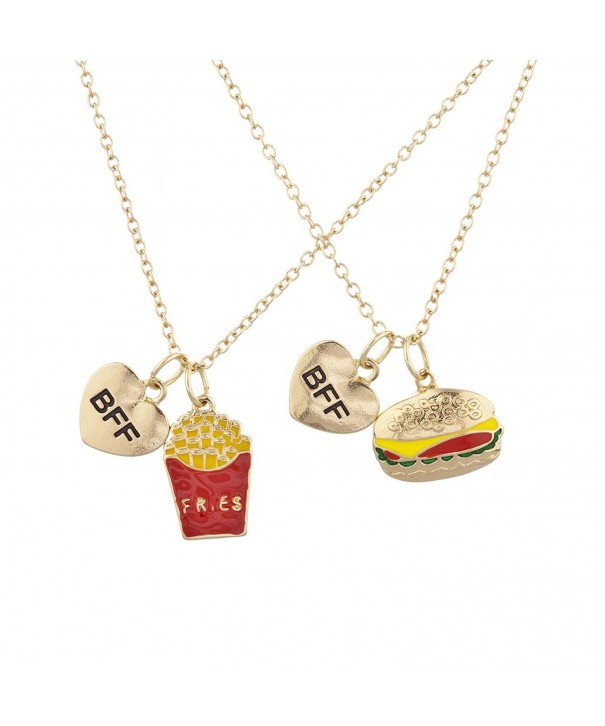 Lux Accessories Goldtone Burgers Necklace