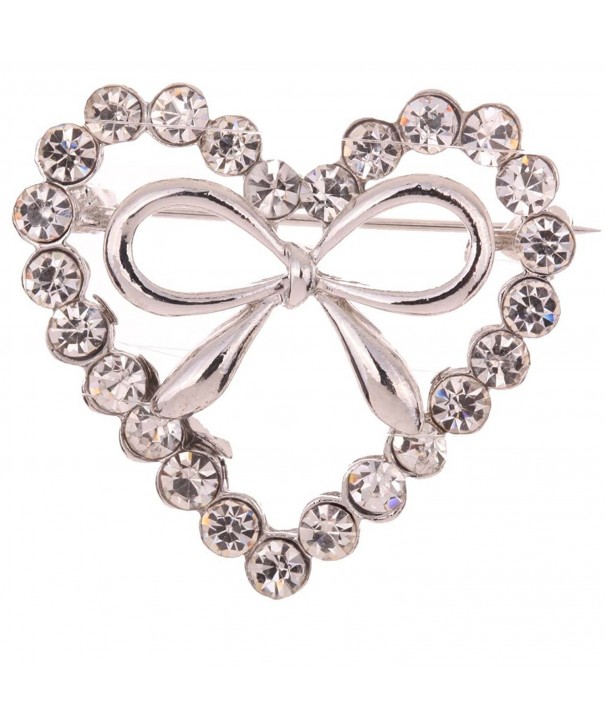 YAZILIND Jewelry Heart Zirconia Brooches