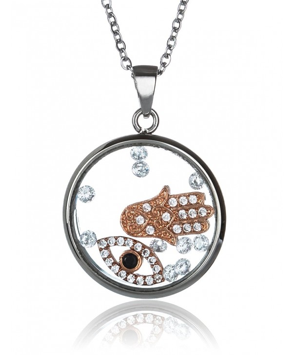 Womens Pendant Necklace Floating Stainless