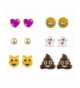 Lux Accessories Goldtone emoticon Poop Stud