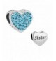 DemiJewelry Heart Sister Charms Bracelets