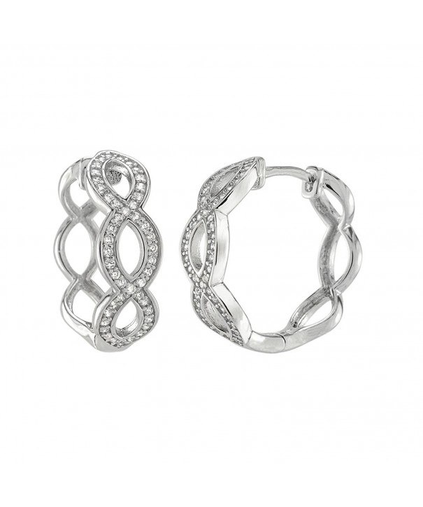 Infinity Hoops Huggies Sterling Silver