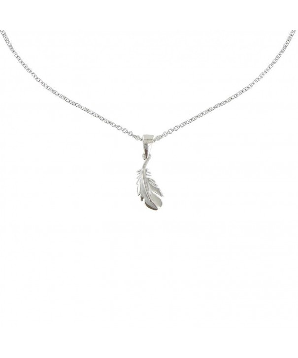 Poulettes Jewels Necklace RhodiumBird Feather