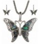 Imitation Butterfly Necklace Matching Earrings