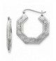 Sterling Silver Textured Rhodium plated Earrings