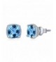 Sterling Genuine Fastened Birthstone Earrings